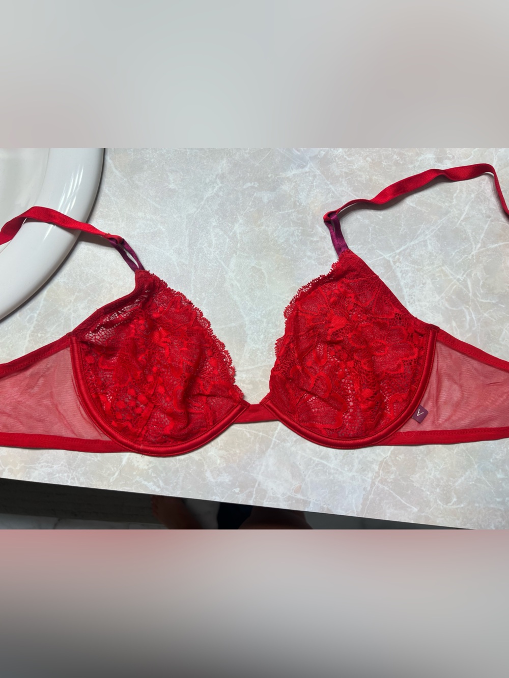 Victoria's Secret Red Lace Underwire Bra